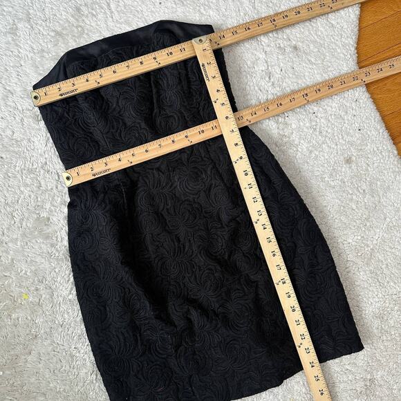 Lilly Pulitzer Little Black Dress LBD Evelyn Sheath Strapless Brocade 0 XS - Picture 10 of 11